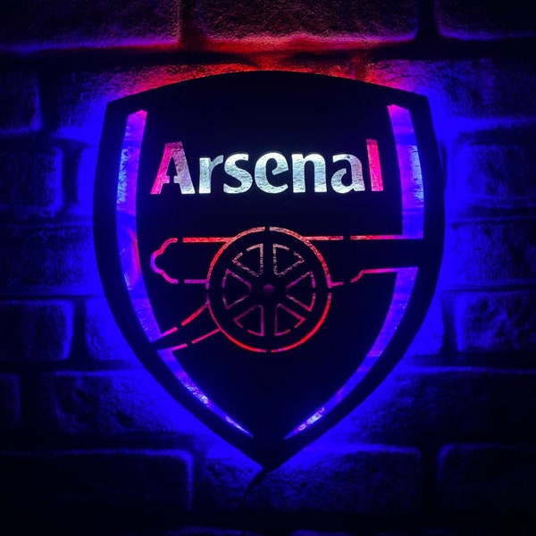 Arsenal Football Club Led Sign, Arsenal Wall Decor, Football Gift, Premiere League , Man Cave, Gift For Man,  Christmas Gift ,Christmas