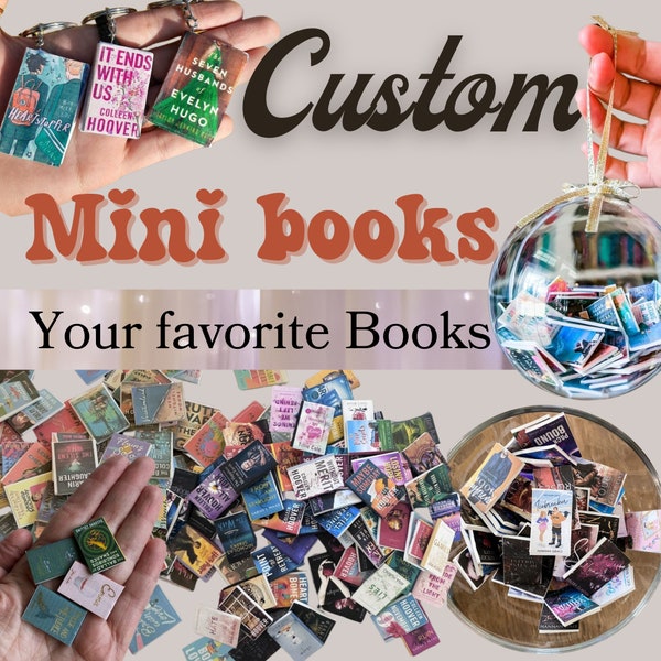 custom mini book covers, printable miniature book covers,special gifts