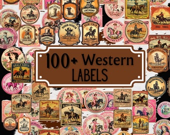 Western Labels, Western weird labels, Cowboy Labels, Cowgirl Labels, Coastal Cowgirl Labels, Vintage Western, Western Tags, Vintage Label