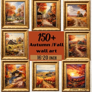 Impresiones de pared de la galería de otoño, Impresiones de arte de la pared de otoño, Decoración rústica de la pared de otoño, Arte de la pared de Halloween, Impresiones de calabaza, Cartel de otoño, Comercial nosotros