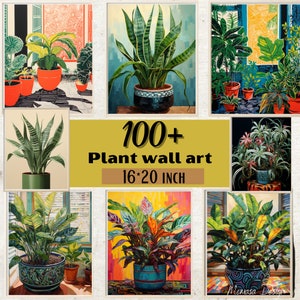 House Plant Poster Print - Botanical plant poster boho plant print botanical house plant print house plant poster