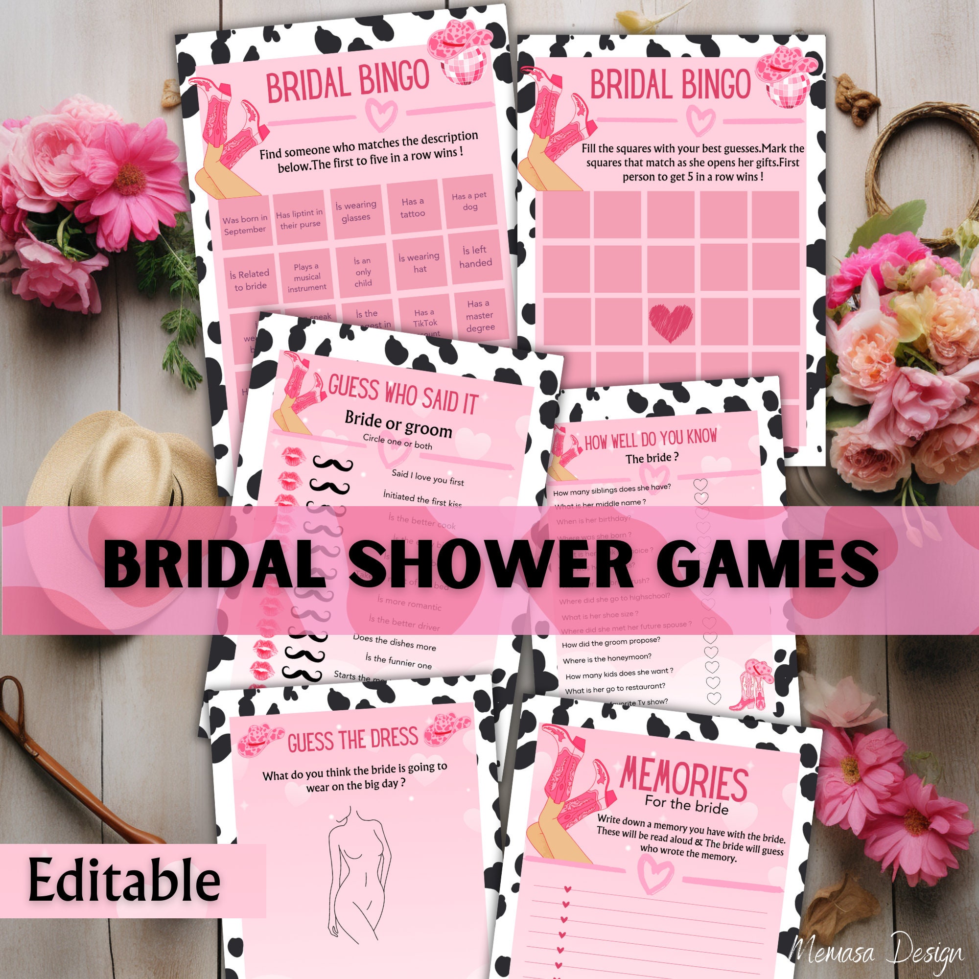 Editable Bridal Shower Game Bundle Space Cowgirl Bridal Etsy editable-bridal-shower-game-bundle-space-cowgirl-bridal-etsy