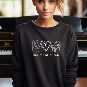 Piano Lover Sweatshirt, Piano Teacher Gift, Music Teacher Gift, Music Teacher Piano Teacher Gift, Singer Gift Shirt, Voice Teacher Shirt