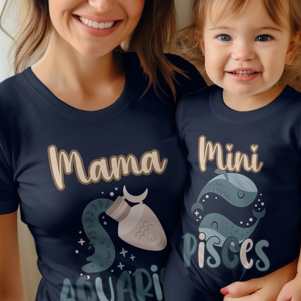 Custom Matching Family Zodiac Shirt, Astrology Mom Baby Daughter Son Outfit,Horoscope Couples tshirt gift, Aires Taurus libra scoprio virgo