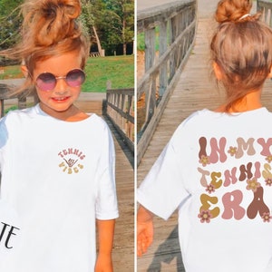 In My Tennis Era Youth Tshirt, Tennis Lover Toddler Shirt, Gift for Tennis Player, Tennis Coach Top, Kids Tennis Team Shirt Tennis Gift