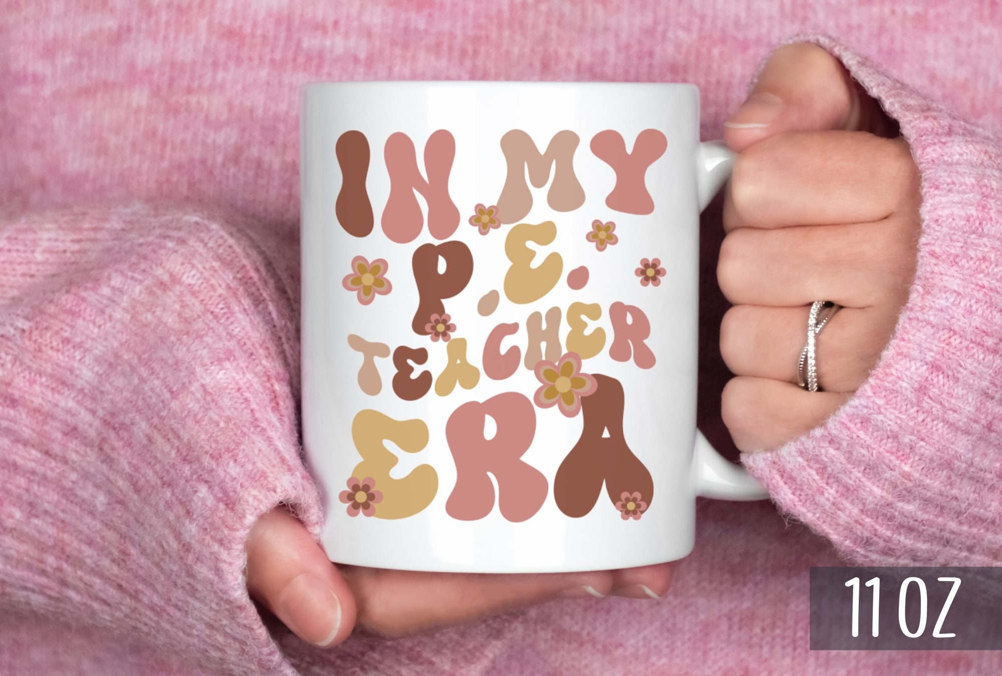 In My PE Teacher Era Coffee Mug, Cup Gift, Gym Teacher Gift, PE Teacher Gift, Elementary Middle High School Exercise Gym