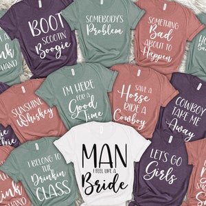 Custom 90s Country Bachelorette Party Tshirt, Personalized Bride Song Lyric Qoute Bachelorette Shirt,  Southern Music Themed Bridal Party