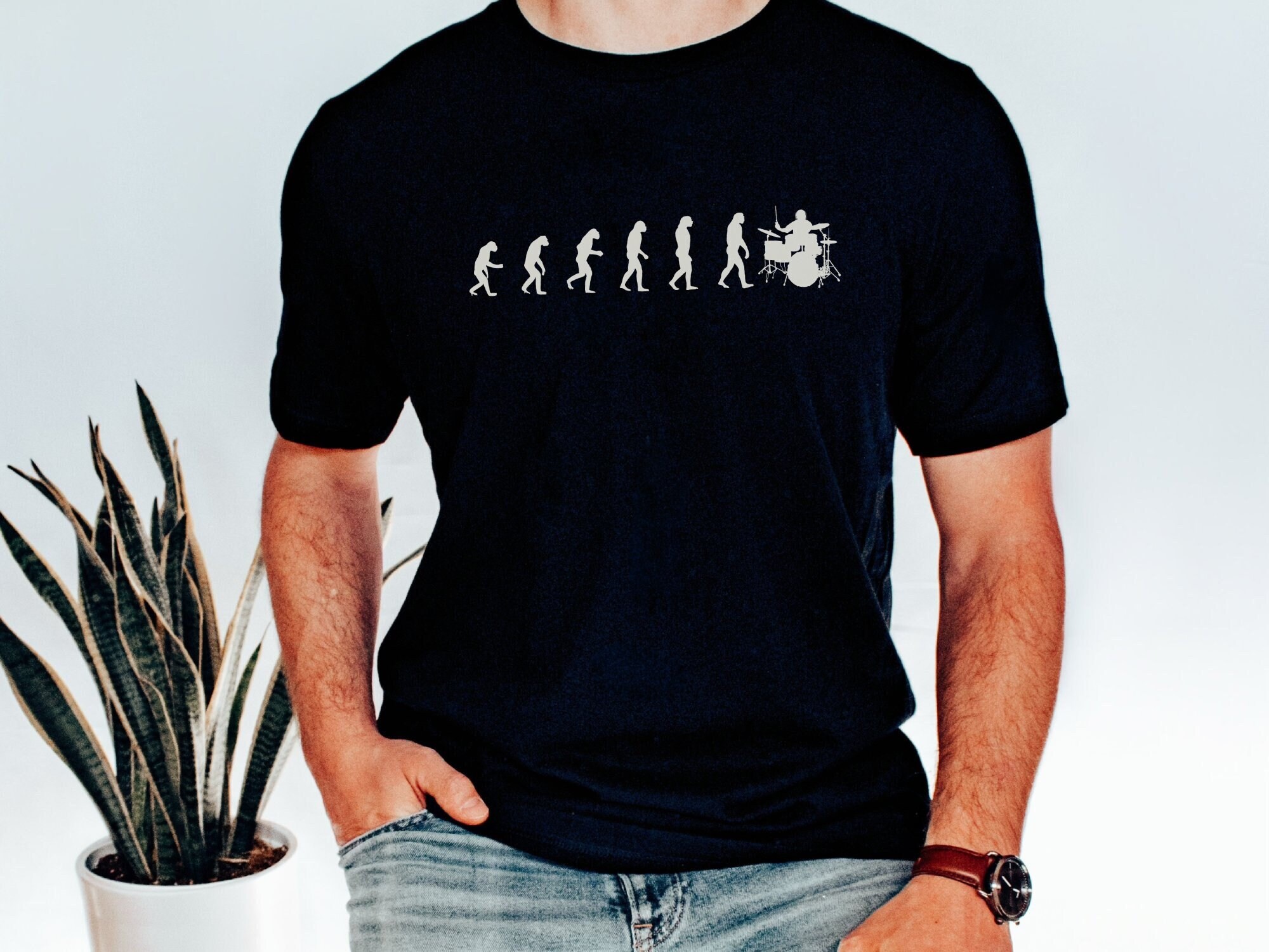 Drummer Evolution T-shirt Music Humor Drums Funny Tee Dummers gifts for Drummers Musicians gifts Drummer shirts Gifts for him Gifts for dad