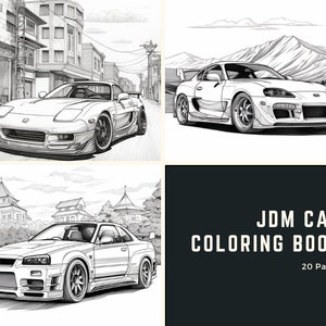 20 JDM Cars Malvorlagen (herunterladbare PDF-Dateien)