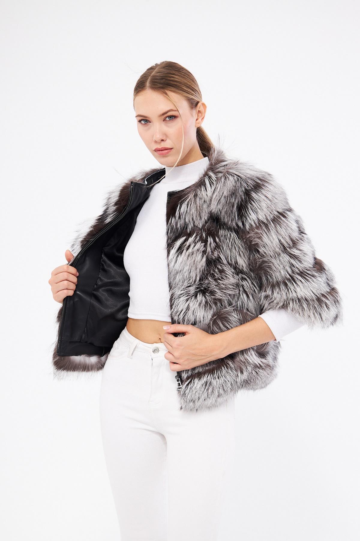 Women's Genuine Fox Fur Coat