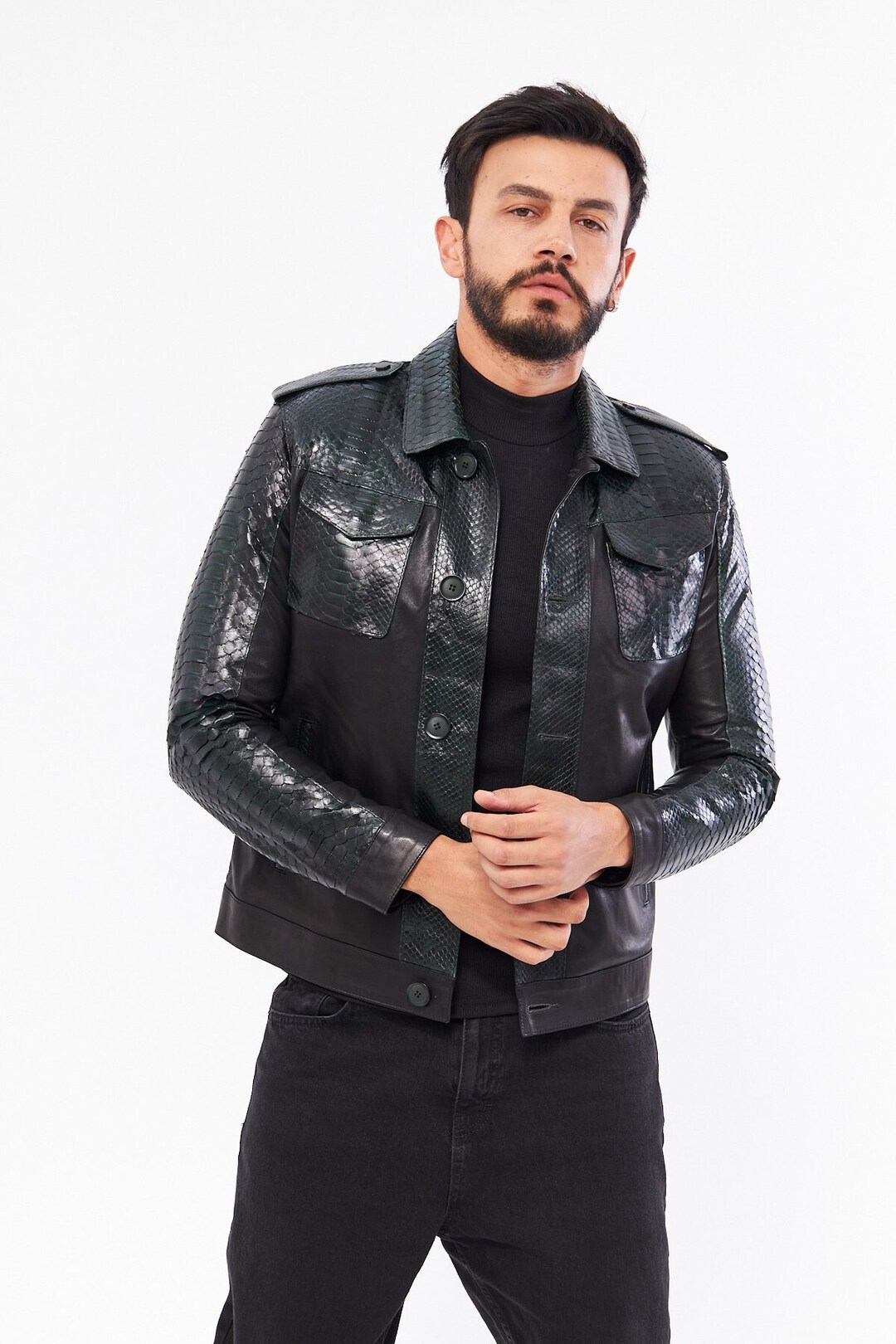 Veste cuir python homme hotsell