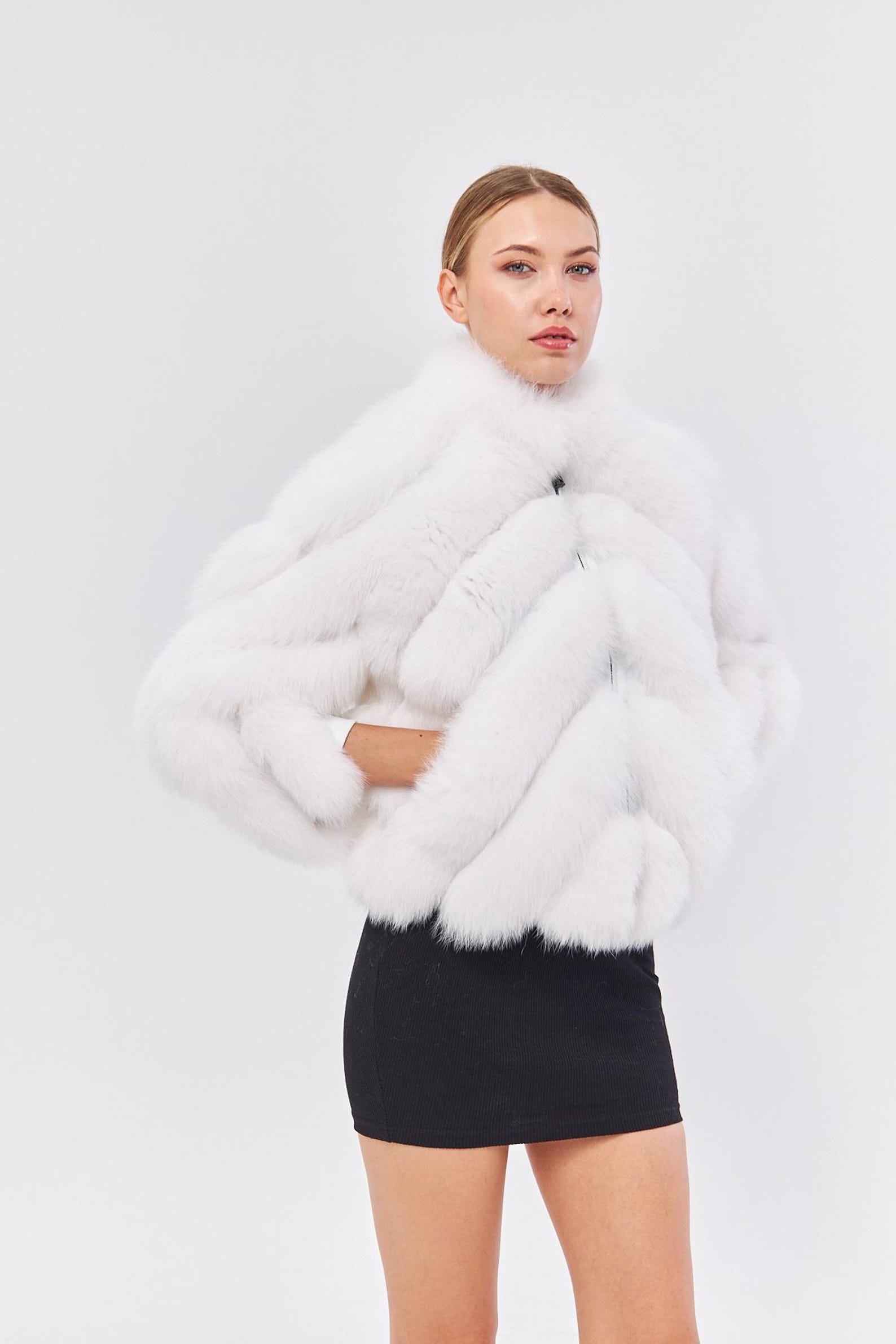 Luxury Genuine Fox Fur Coat