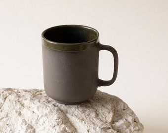 Black Handmade Cappuccino Mug, Black Cappuccino Tasse, Cappuccino Becher, Ceramic Mug, Cappuccino Cup, Cappuccino Mug, Mother's Day Gift