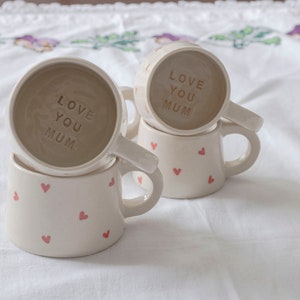 Love You Mom Espresso Cup, Espresso Cup, Espresso Cups, 3oz / 4oz Coffee Cup, Christmas Gift, Mother&#39;s Day Gift