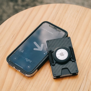 Portafoglio airtag in fibra di carbonio con fermasoldi, regali per i testimoni dello sposo, fermasoldi con blocco RFID, regalo per il testimone