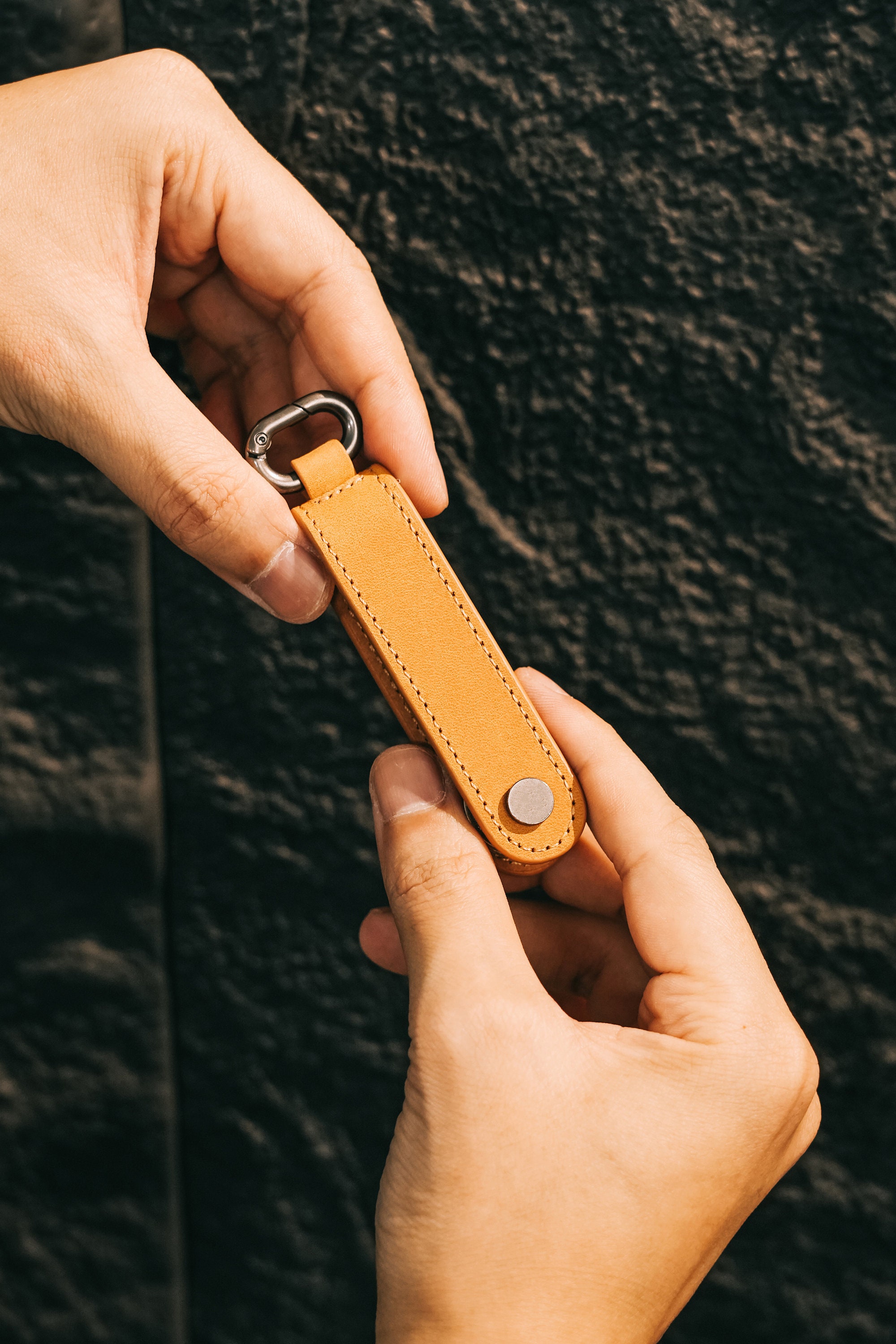 Personalized Leather Key Folder Holder crazy Horseleather Key Organizer