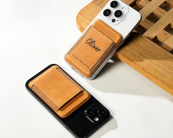 Portefeuille Magsafe pour iphone. Porte-cartes en cuir Magsafe, porte-cartes MagSafe, portefeuille magnétique