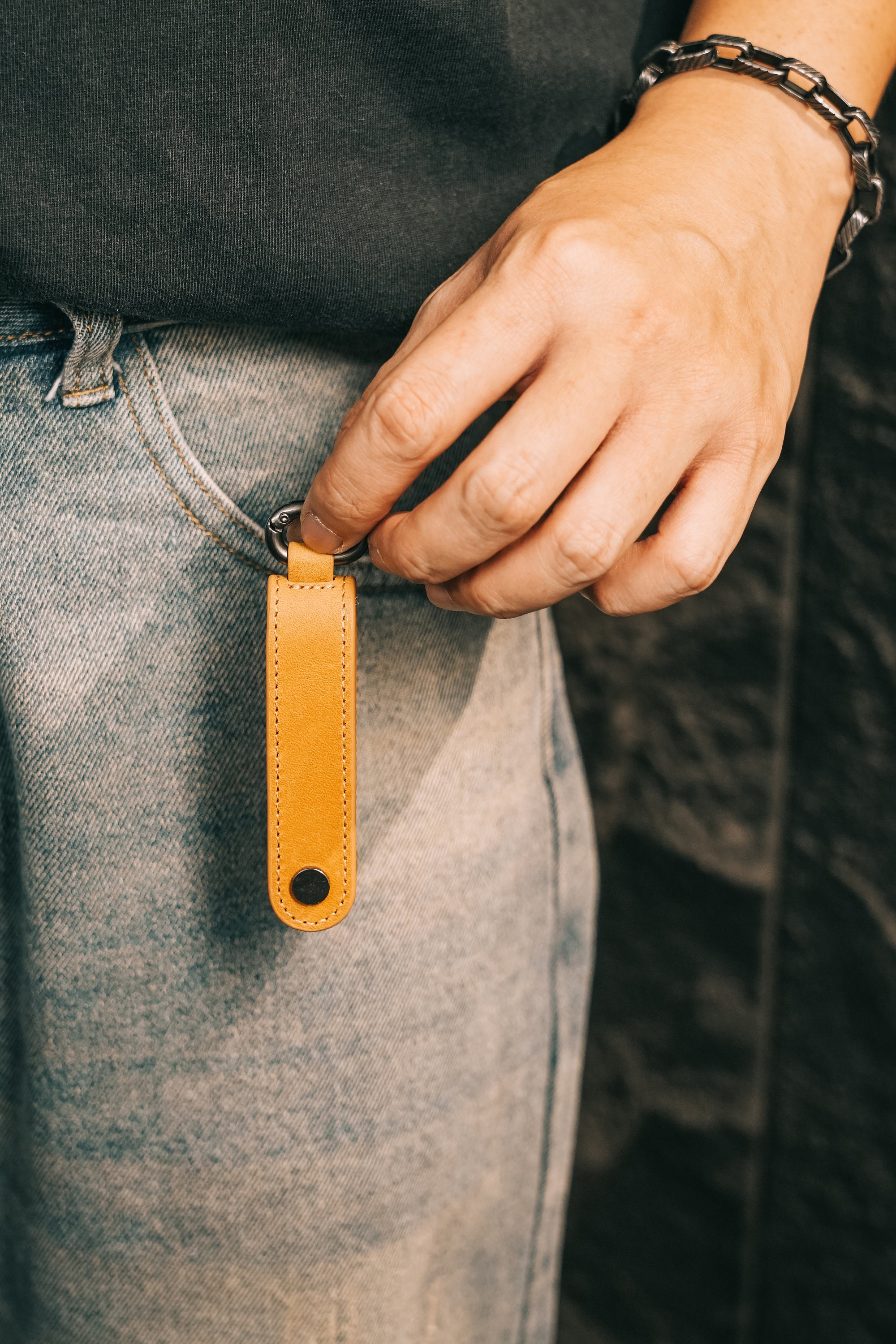 Personalized Leather Key Folder Holder crazy Horseleather Key Organizer