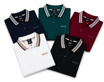 Hugo boss men's tipping style neck with classic polo shirt