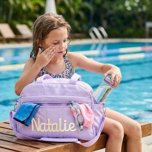 Girls Dance & Cheer Personalized Bag – Custom Name Duffel with Waterproof Pocket, Holiday or Birthday Gift, Teen Gymnast Travel Tote