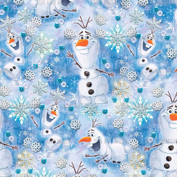 Olaf Seamless Pattern, Frozen Seamless Pattern, Olaf Digital Paper, Olaf Tumbler Wrap, Cartoon Sublimation File