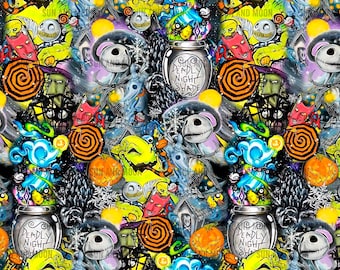 Halloween Seamless Pattern, Cartoon Seamless Pattern, Halloween Digital Paper, Halloween Tumbler, Spooky Seamless, Halloween Sublimation