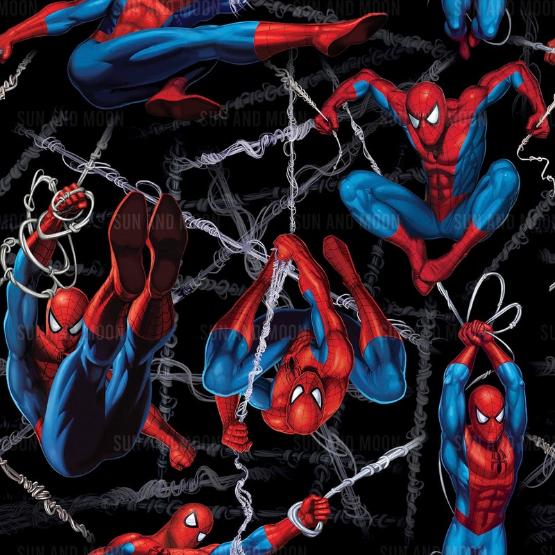 Spiderman Fabric - Etsy