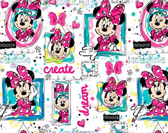 Minnie Seamless Pattern, Minnie Sublimation File, Minnie Seamless Pattern, Cartoon Seamless Pattern, Cute Seamless, Magic Kingdom Seamless,