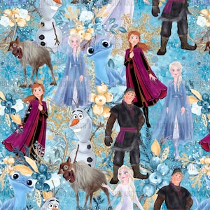 Frozen Digital Paper, Frozen Seamless Pattern, Frozen Tumbler Wrap, Frozen Sublimation file