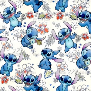 Stitch Summer Seamless Pattern, Stitch Digital Paper, Cartoon Seamless Pattern, Stitch Sublimation File