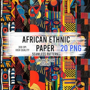 Carta etnica africana, modello senza cuciture in tessuto Kente, trama tradizionale africana, carta digitale Kwanzaa, carta digitale africana