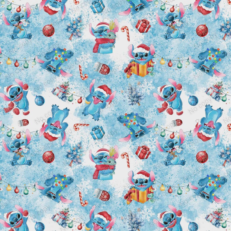 Blue Moster Xmas Pattern File, Christmas Seamless Pattern, Christmas ...