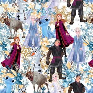 Frozen Seamless Pattern, Frozen Digital Paper, Frozen Tumbler Wrap, Frozen Sublimation file