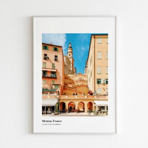 Menton France Travel Poster, Menton France Wall Art, Menton France Travel Print, Menton France Wall Decor, Menton France Poster Print
