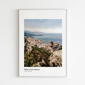 Monte-Carlo Monaco Travel Poster, Monte-Carlo Monaco Wall Art, Monaco Travel Print, Monaco Wall Decor, Monaco Poster Print