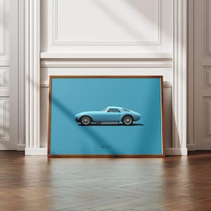 Maserati A6 GCS Premium Poster | Classic Cars Wall Art | Car Illustration Print | Landscape | 30x40cm/50x70cm | Matte Finish