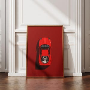 Ferrari F40 Premium Poster | Supercars Wall Art | Car Illustration Print | Portrait | 30x40cm/50x70cm | Matte Finish