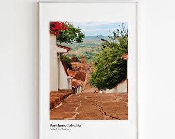 Barichara Colombia reisposter, Barichara Colombia kunst aan de muur, Colombia reizen print, Colombia muur decor, Colombia poster print