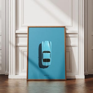Maserati A6 GCS Premium Poster | Classic Cars Wall Art | Car Illustration Print | Portrait | 30x40cm/50x70cm | Matte Finish