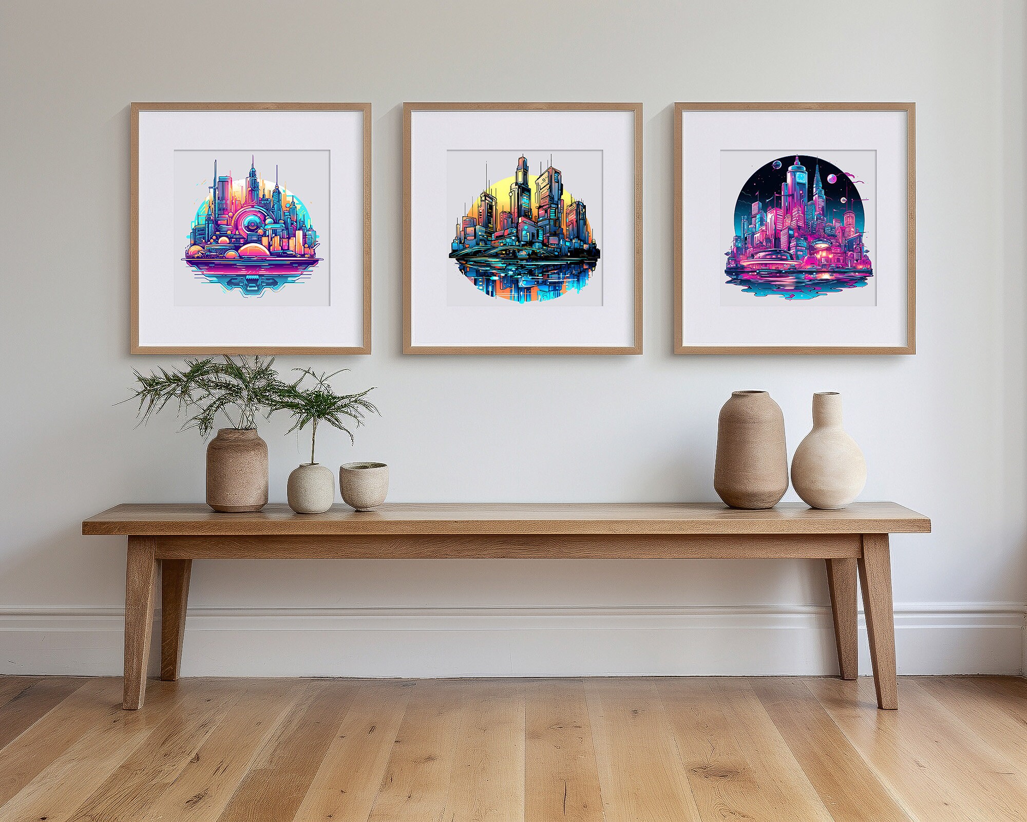 Curated visual reference: Gallery Detail: Cyberpunk Cityscape Digital Clipart Instant Download Bundle Transparent