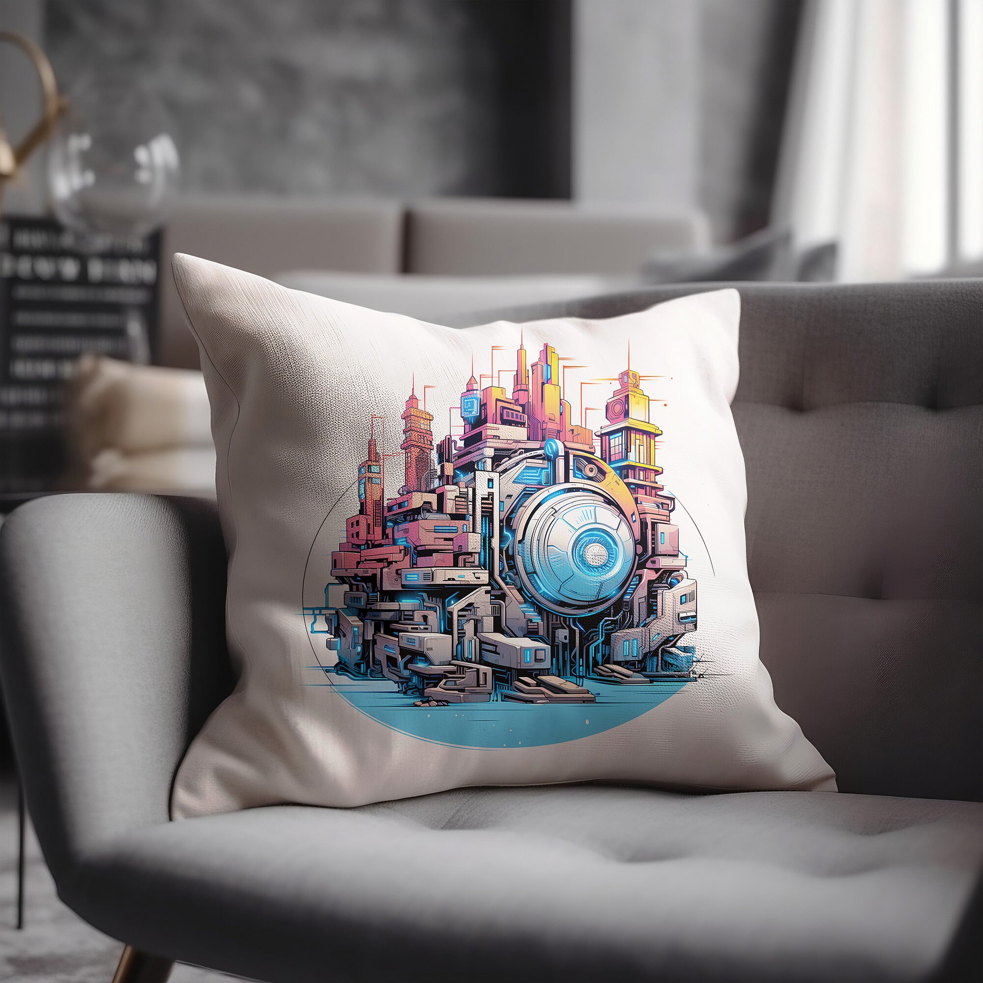 Cyberpunk Cityscape Art Bundle photo