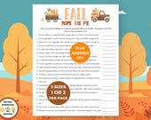 Fall Name The Pie Food Trivia Printable, Dessert Group Game for Teens & Adults, Fun Autumn Team Office Party Games, Church Bake Sale Games
