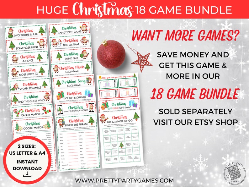 Printable Left Right Christmas Party Game, Fun Office Gift Exchange