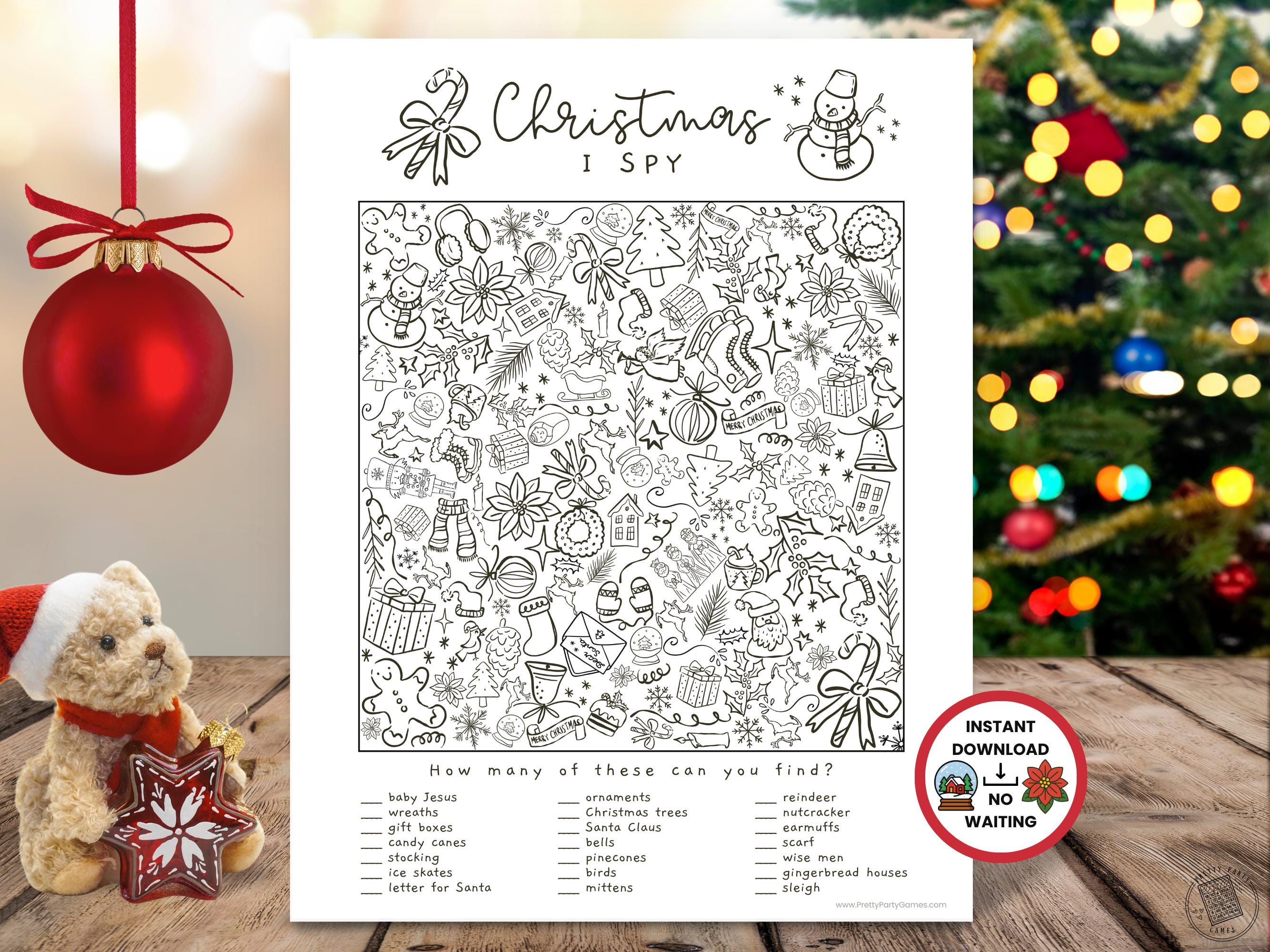 40 Adorable Reindeer Crafts for Kids They'll Love 32 Printable Christmas I Spy Game & Coloring Page, Holiday Party Games…