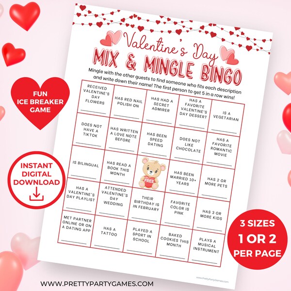 Ice Breaker Games Bingo Etsy