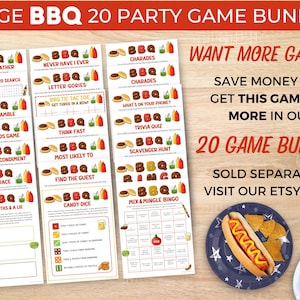 Backyard BBQ Think Fast Game, Summer Cookout Activities, Fun Printable ...