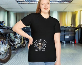 Skull - Camiseta de motociclista Tastic - Una camiseta de motocicleta personalizada única y minimalista divertida para cualquier motociclista