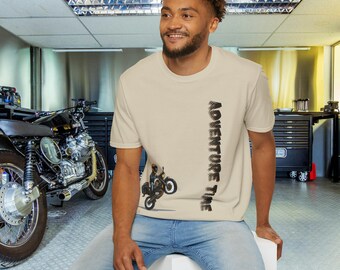 Biker T Shirt - Adv Time Micro Bikie - A Funny Minimalist Unique Custom Motorcycle T Shirt For Any Biker