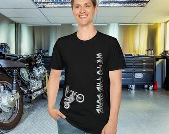 Biker T Shirt - MX To The Bone Micro Bikie - Una camiseta de motocicleta personalizada única y minimalista divertida para cualquier motorista