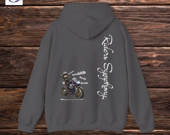 Biker Hoodie - Riders Symphony - Una sudadera con capucha de motocicleta personalizada única y minimalista divertida para cualquier motociclista